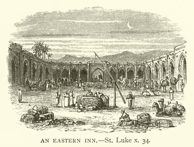An Eastern Inn, St Luke, x, 34 (rytina) od English School