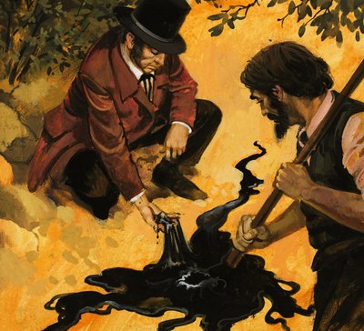 Eduardovský gentleman objevující olej (kvaš na papíře) od English School