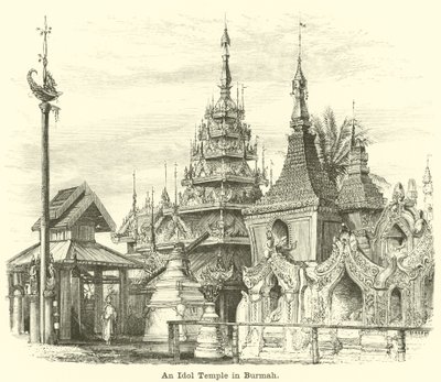 Idol Temple v Barmě od English School