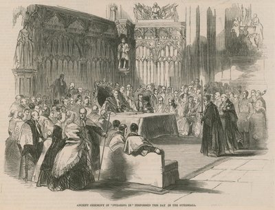 Starověký obřad přísahy prováděný v Guildhall od English School
