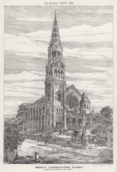 Anerley Congregational Church (rytina) od English School