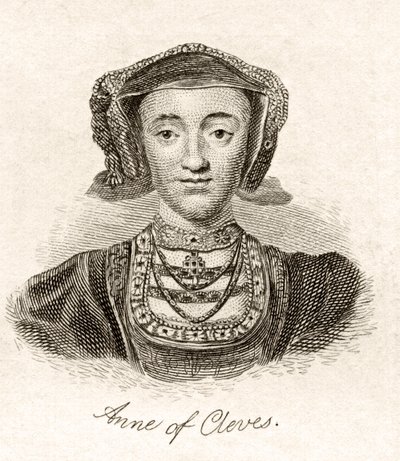 Anne z Cleves, z „Crabbova historického slovníku“, vydaného v roce 1825 od English School