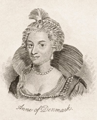 Anny Dánské, z „Crabbova historického slovníku“, vydaného v roce 1825 od English School