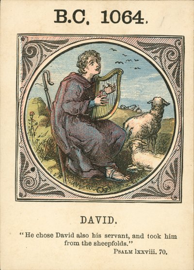 Anno Mundi: Kr. 1064, David (barevná litografie) od English School