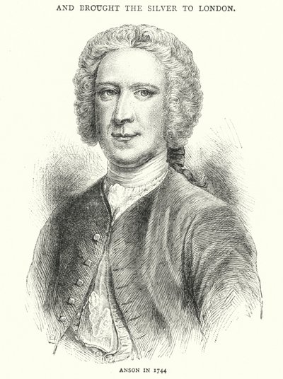 Anson v roce 1744 (rytina) od English School