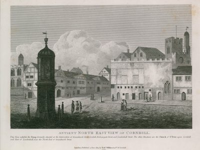 Starověký severovýchodní pohled na Cornhill od English School