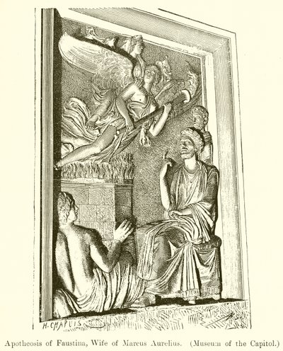 Apoteóza Faustiny, manželky Marka Aurelia. (Muzeum Kapitolu) od English School