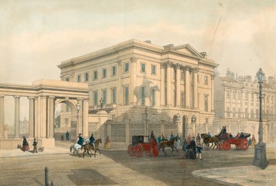 Apsley House a vchod do Hyde Park Corner, Piccadilly, Londýn od English School