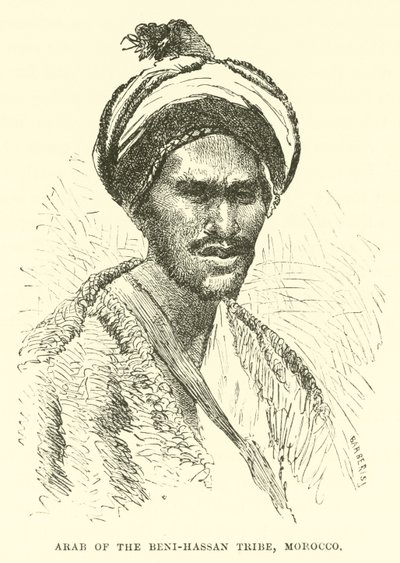 Arab z kmene Beni-Hassan, Maroko od English School