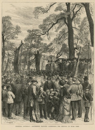 Arcibiskup Manning na setkání v Hyde Parku od English School