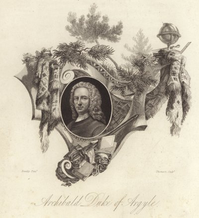Archibald Campbell, 3. vévoda z Argyll, skotský politik, právník a voják (rytina) od English School