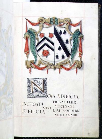 Archiv 3693 fol.2 Erb z dobročinné knihy pro nové budovy, Oxford od English School