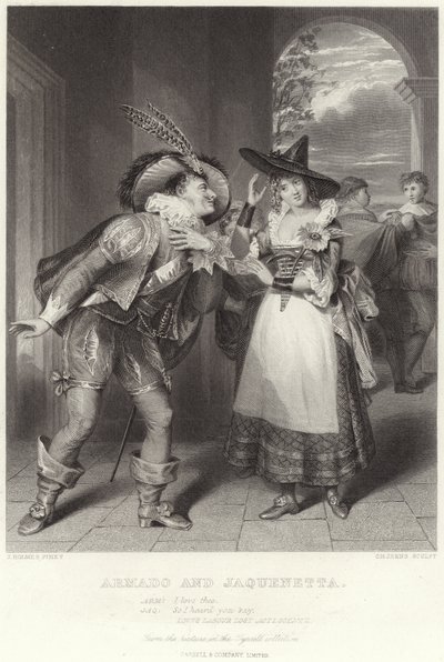Armado a Jaquenetta, Loves Labor Lost, I. dějství, Scéna II od English School
