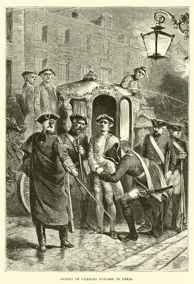 Zatčení Charlese Edwarda v Paříži od English School