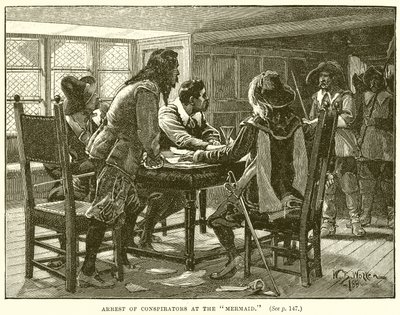 Zatčení spiklenců u mořské panny od English School