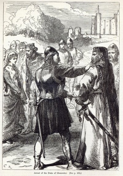 Zatčení vévody z Gloucesteru, ilustrace z knihy "Cassell