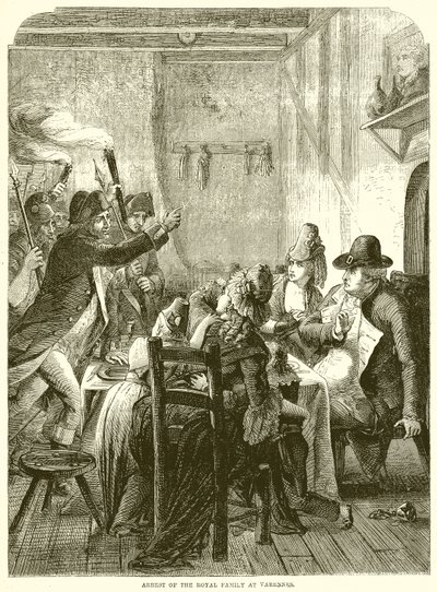 Zatčení královské rodiny ve Varennes od English School