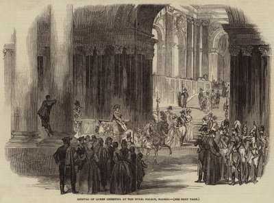 Příjezd královny Christiny do královského paláce v Madridu od English School