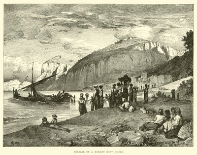 Příjezd tržní lodi, Capri od English School