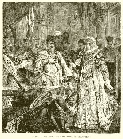 Příjezd vévody z Alvy do Bruselu od English School