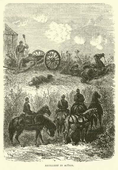Dělostřelectvo v akci, říjen 1870 od English School