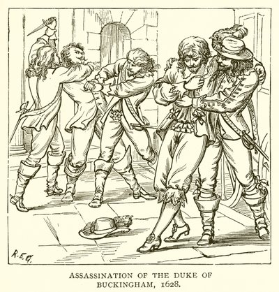 Atentát na vévodu z Buckinghamu, 1628 od English School