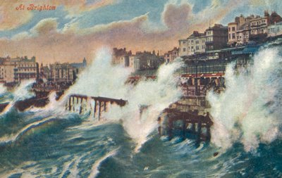 V Brightonu (barevná litografie) od English School