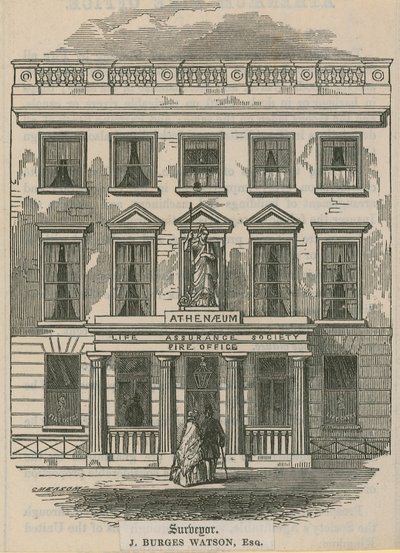 Athenaeum Life Assurance Society, Fire Office, Londýn od English School
