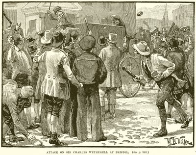 Útok na sira Charlese Wetherella v Bristolu od English School