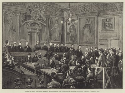 Pokus zastřelit královnu, Roderick Maclean před smírčím soudcem ve Windsoru, zavázaný k soudu od English School