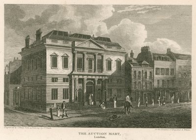 Aukční trh, St Bartholomews Lane, Londýn od English School