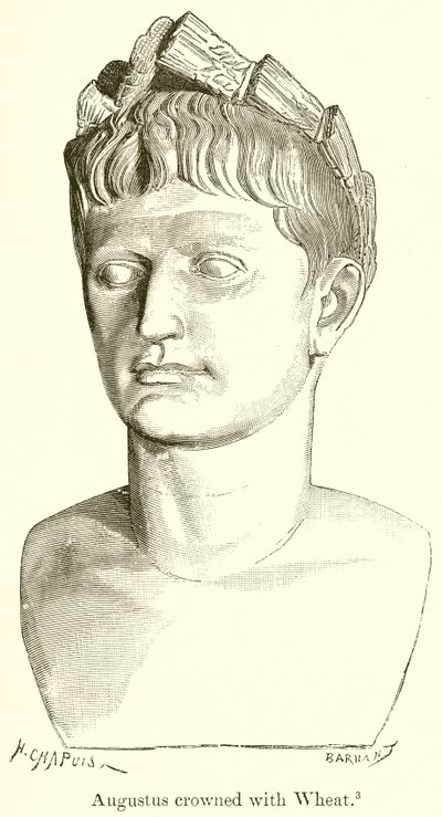 Augustus korunován pšenicí od English School