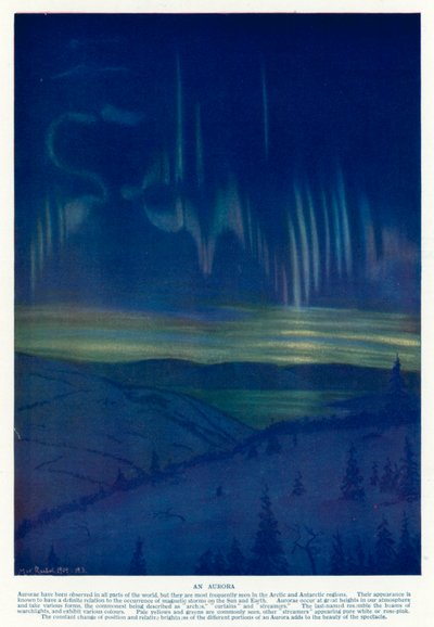 Aurora (barevná litografie) od English School
