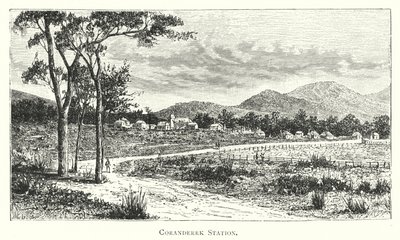 Austrálie: Coranderrk Station (rytina) od English School