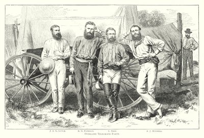 Austrálie: Overland Telegraph Party (rytina) od English School