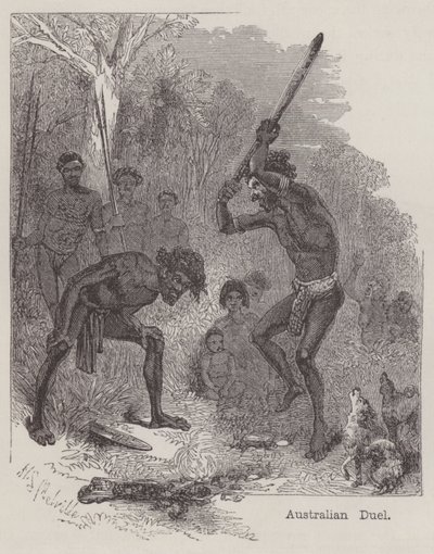 Australian Duel (rytina) od English School