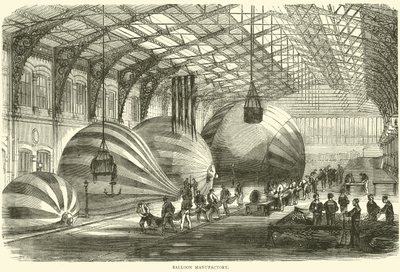 Balonová manufaktura, říjen 1870 od English School