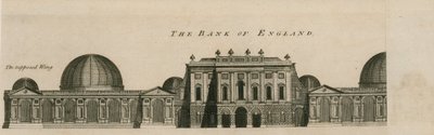 Bank of England, West Wing přidal Sir Robert Taylor, 1783 od English School