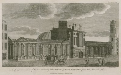 Bank of England, West Wing přidal Sir Robert Taylor, 1783 od English School