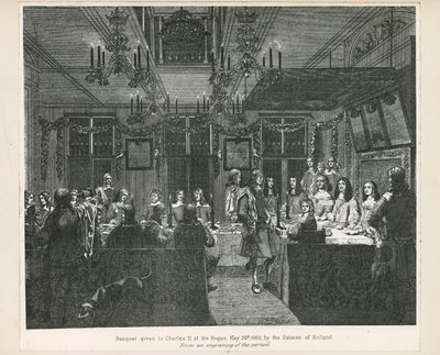 Banket udělený králi Karlu II, 30. května 1660, holandskými stavy od English School