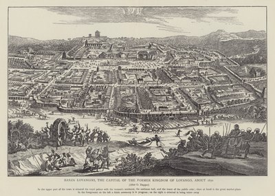 Banza Lovangiri, hlavní město bývalého království Lovango, asi 1670 (foto) od English School