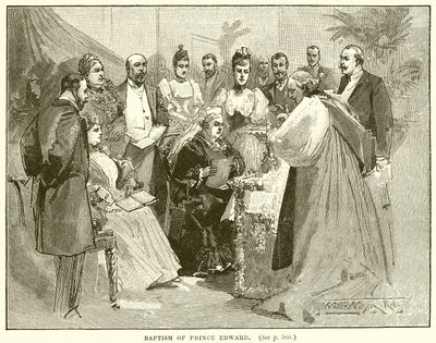 Křest prince Edwarda od English School