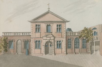 Barber Surgeons Hall, Monkwell Street, Londýn (wc na papíře) od English School