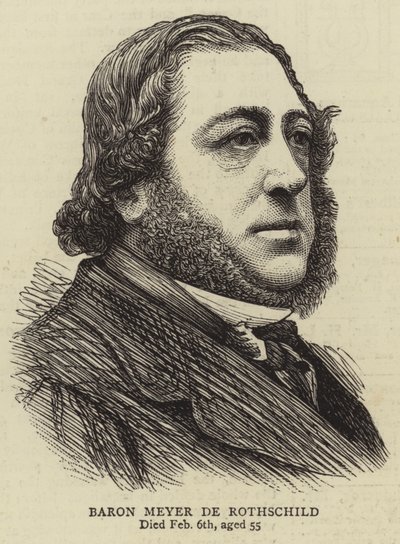 Baron Mayer de Rothschild (rytina) od English School