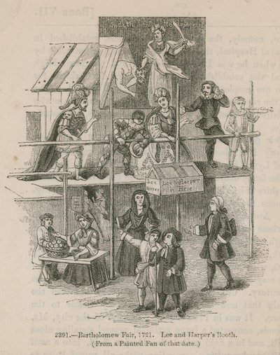 Bartolomějský jarmark, 1721; Lee a Harpers Booth od English School