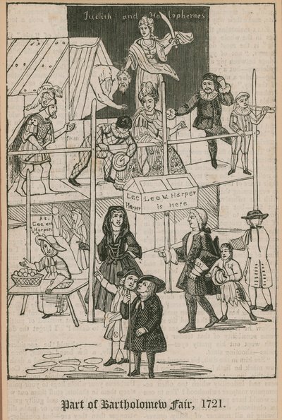 Bartolomějský jarmark, 1721; Lee a Harpers Booth od English School