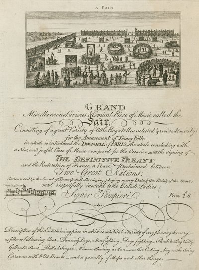 Bartholomew Fair, Londýn: Oznámení o veletrhu na rok 1806 od English School