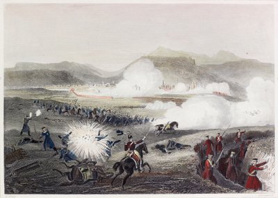 Battle Of Kars (barevná rytina) od English School