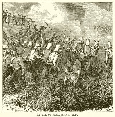 Bitva u Ferozeshah, 1845 od English School