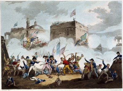 Bitva u svatého Jana z Akkonu, 8. května 1799 – v „“Napoleonských válkách“ od Sutherlanda, Dubourg, Londýn, imp. od Jenkinse od English School